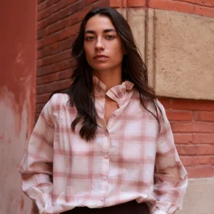Chemise Olivia carreaux pastel