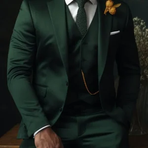 Costumes de Mariage à Carreaux 3 Pièces à Boutonnage Simple et Deux Boutons pour Hommes