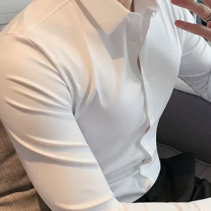 Chemise homme coupe standard, manches longues, classique
