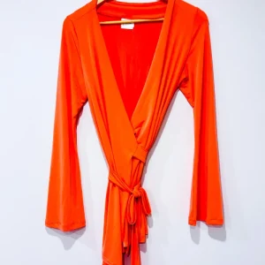 Cardigan cache-coeur corail à nouer*
