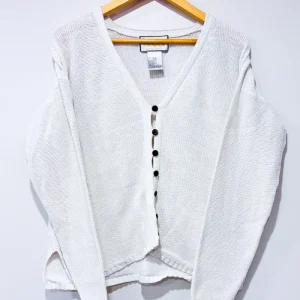 Cardigan blanc en tricot